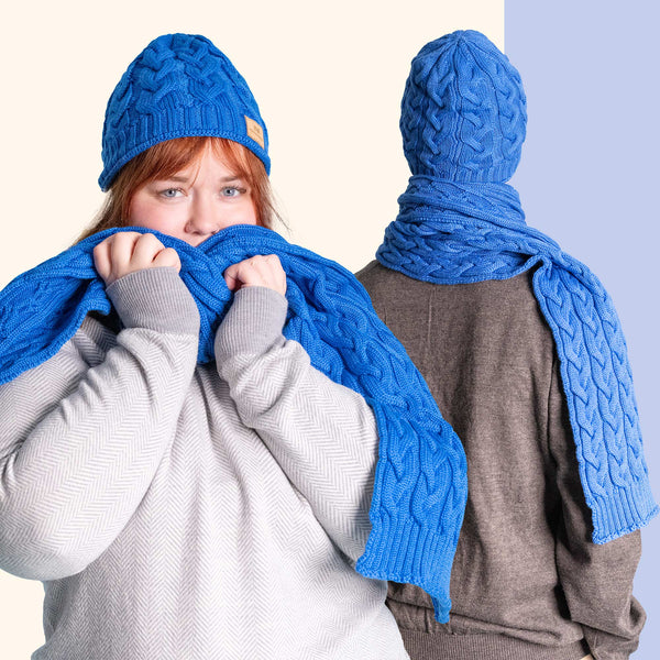 MODA 100% Organic Merino Wool Scarf (12"x64”) (Plastic-free, Certified Organic, Not Superwashed, No Elastic, No Polyester, No polyamide, No Acrylic) (100% Biodegradable)