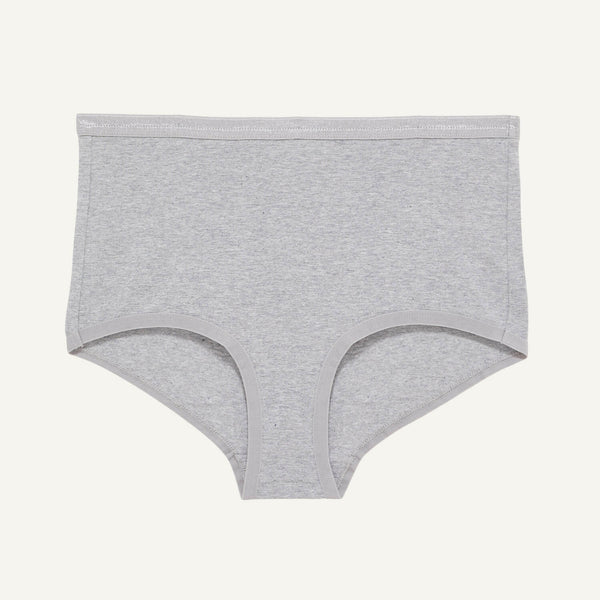 Organic Cotton Mid-Rise Retro Brief in Lunar