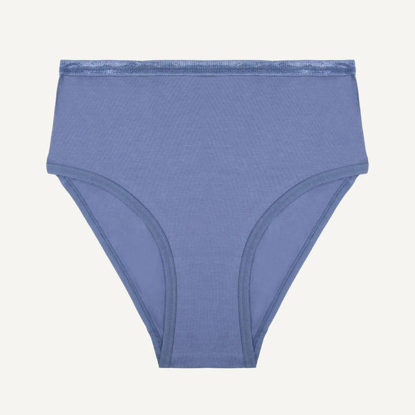 Organic Cotton High-Rise Brief in Gale