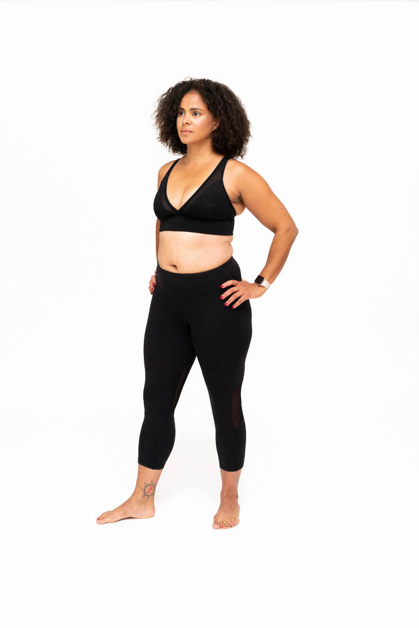 Go Commando Yoga, Black Capri