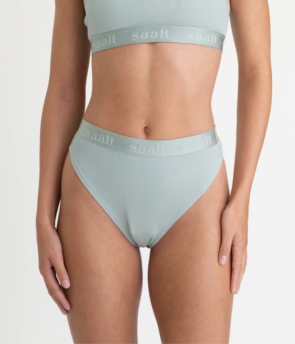 Leakproof Cotton Rib High Rise Thong