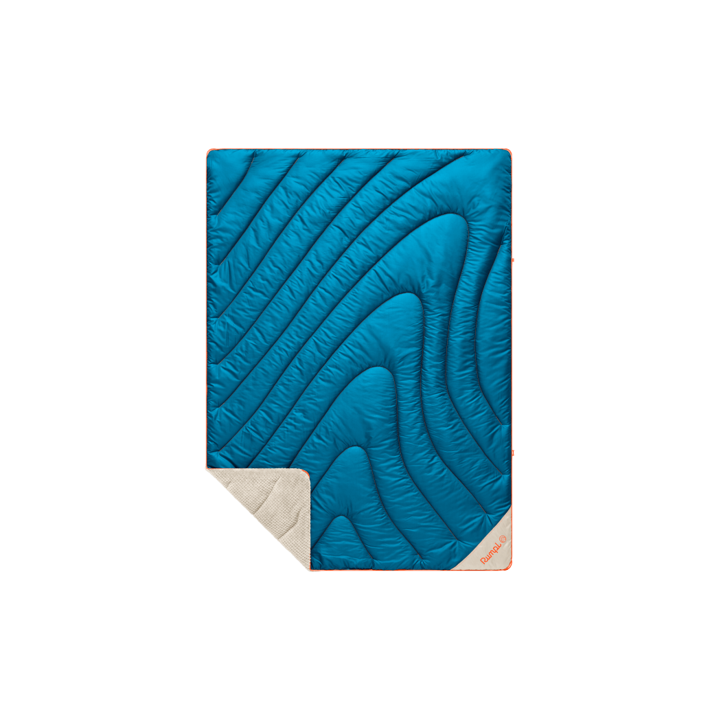 Fleece Puffy Throw Blanket - Seascape Cream