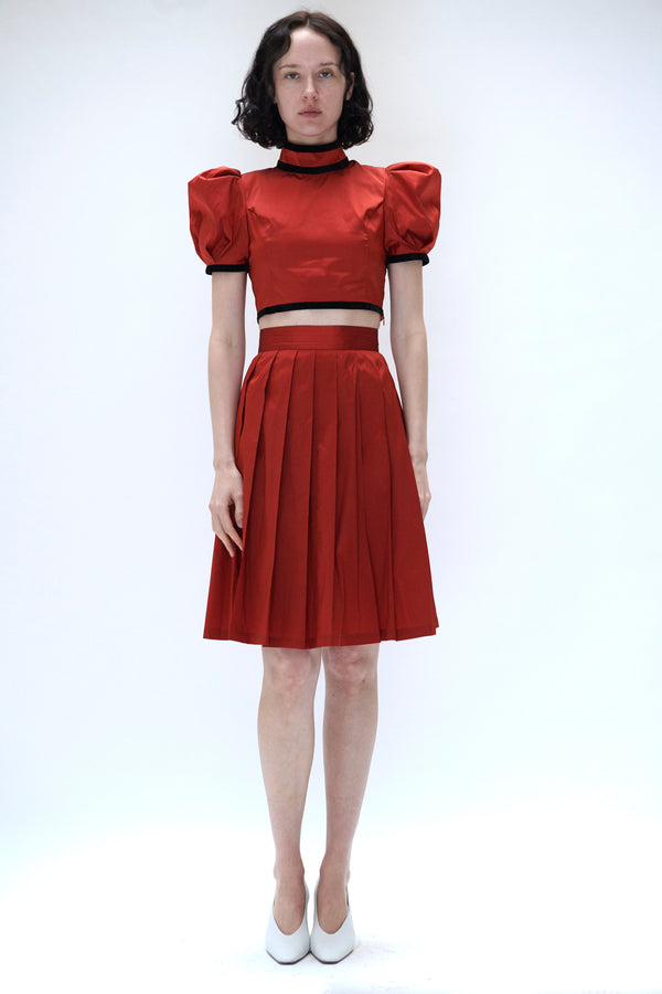 Tate Blouse in Ginger Taffeta