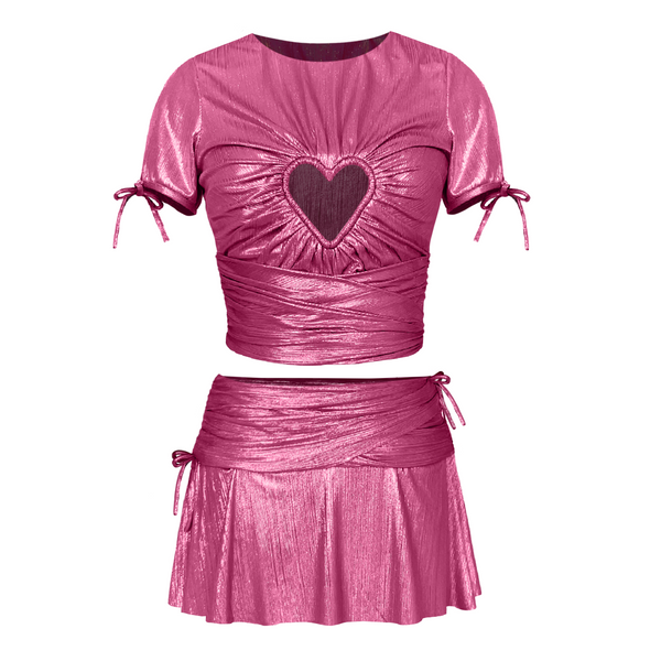 Pink Heart Cutout Set