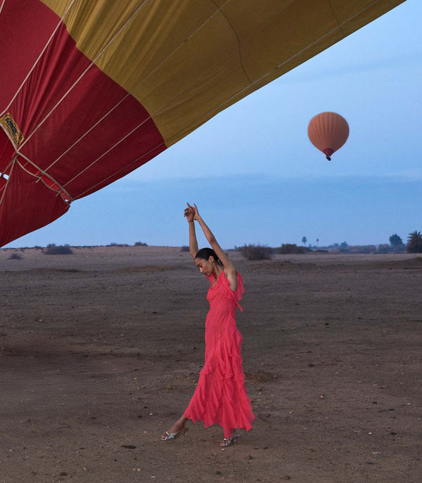 ZELIA DRESS -- BOUGAINVILLEA