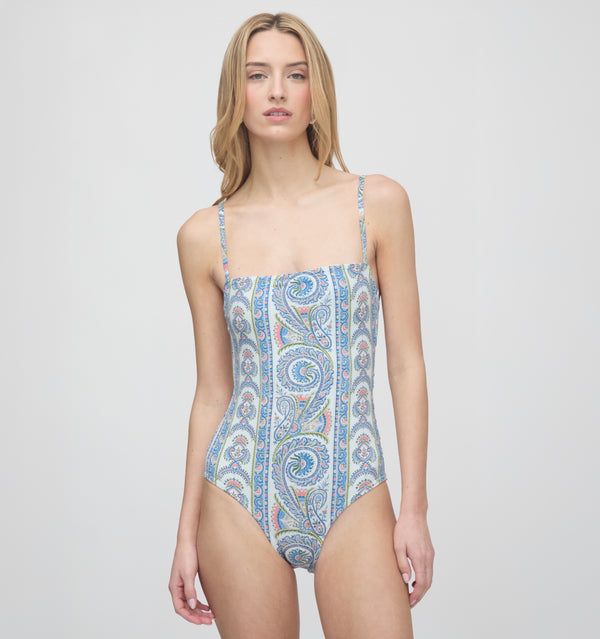 The Giana One Piece - Blue Corsica Paisley