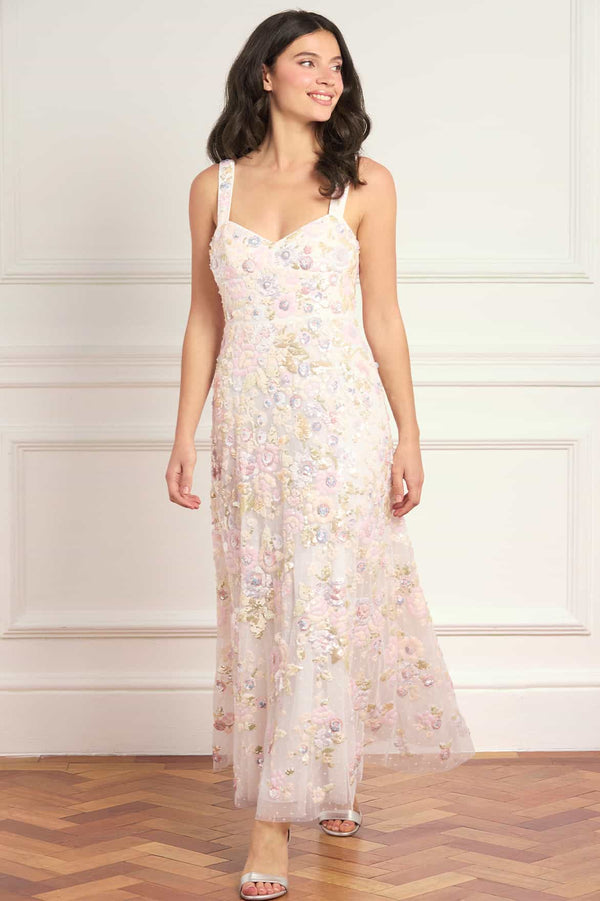 Sequin Paradise Sweetheart Ankle Gown