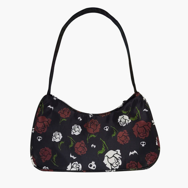 Addamscore Aesthetic Bag Roses and Skulls