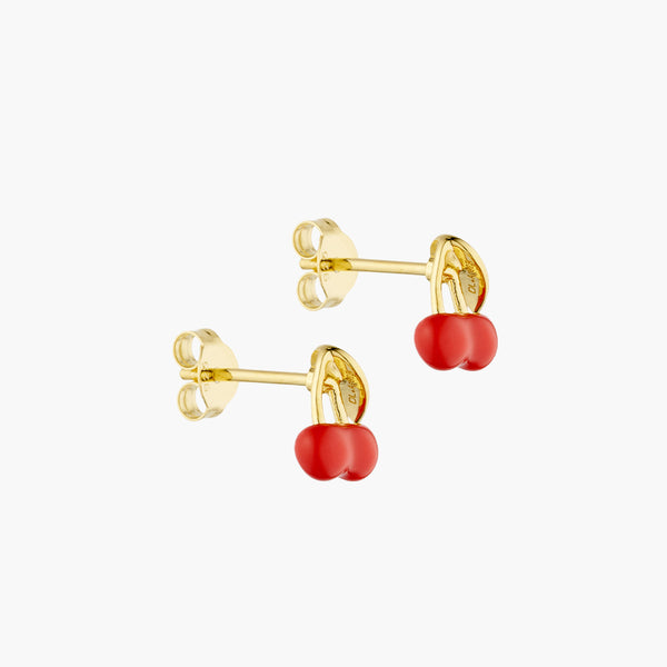 Darling ear studs enamel collection, gold plated (set of 2 pcs)