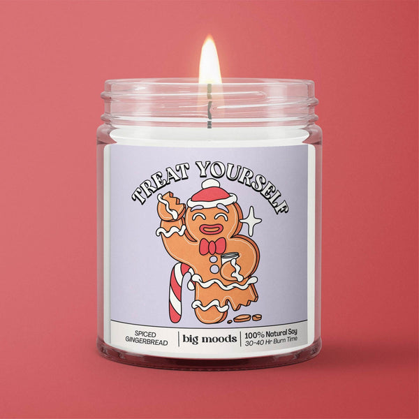 "Treat Yourself" Spiced Gingerbread - 5oz Soy Candle