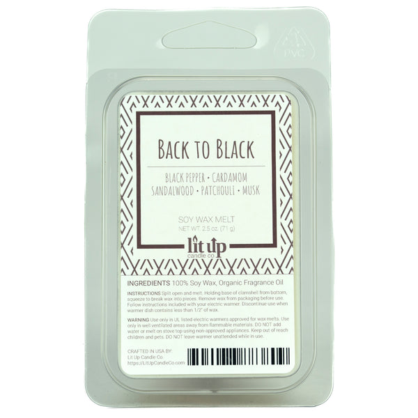 Back to Black scented 2.5 oz. soy wax melt - FKA Birch & Black Pepper