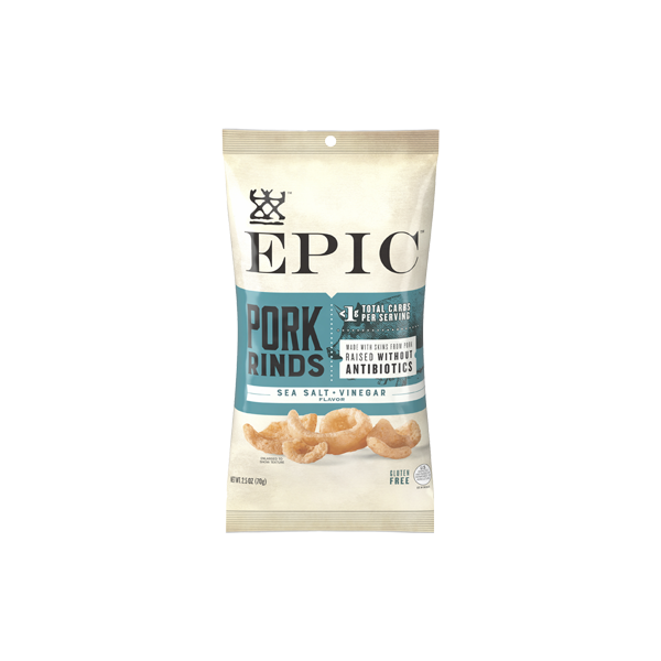 Sea Salt & Vinegar Pork Rinds (Box of 12)