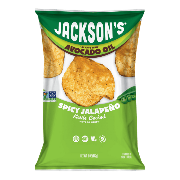 Spicy Jalapeño Kettle Chips in Avocado Oil 5oz (Pack of 8)