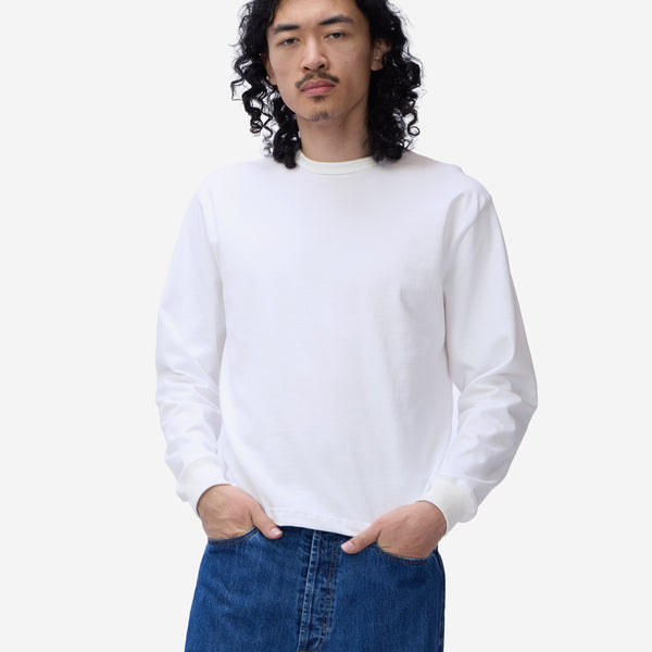 Heavyweight Boxy Long Sleeve T-shirt ~ White