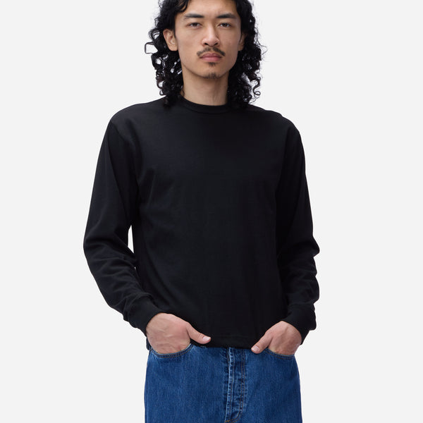 Heavyweight Boxy Long Sleeve T-shirt ~ Black