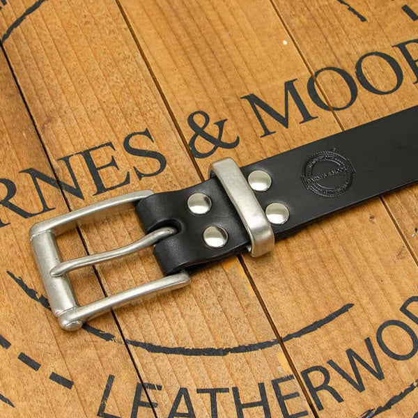 Barnes & Moore Leather Belt - Black