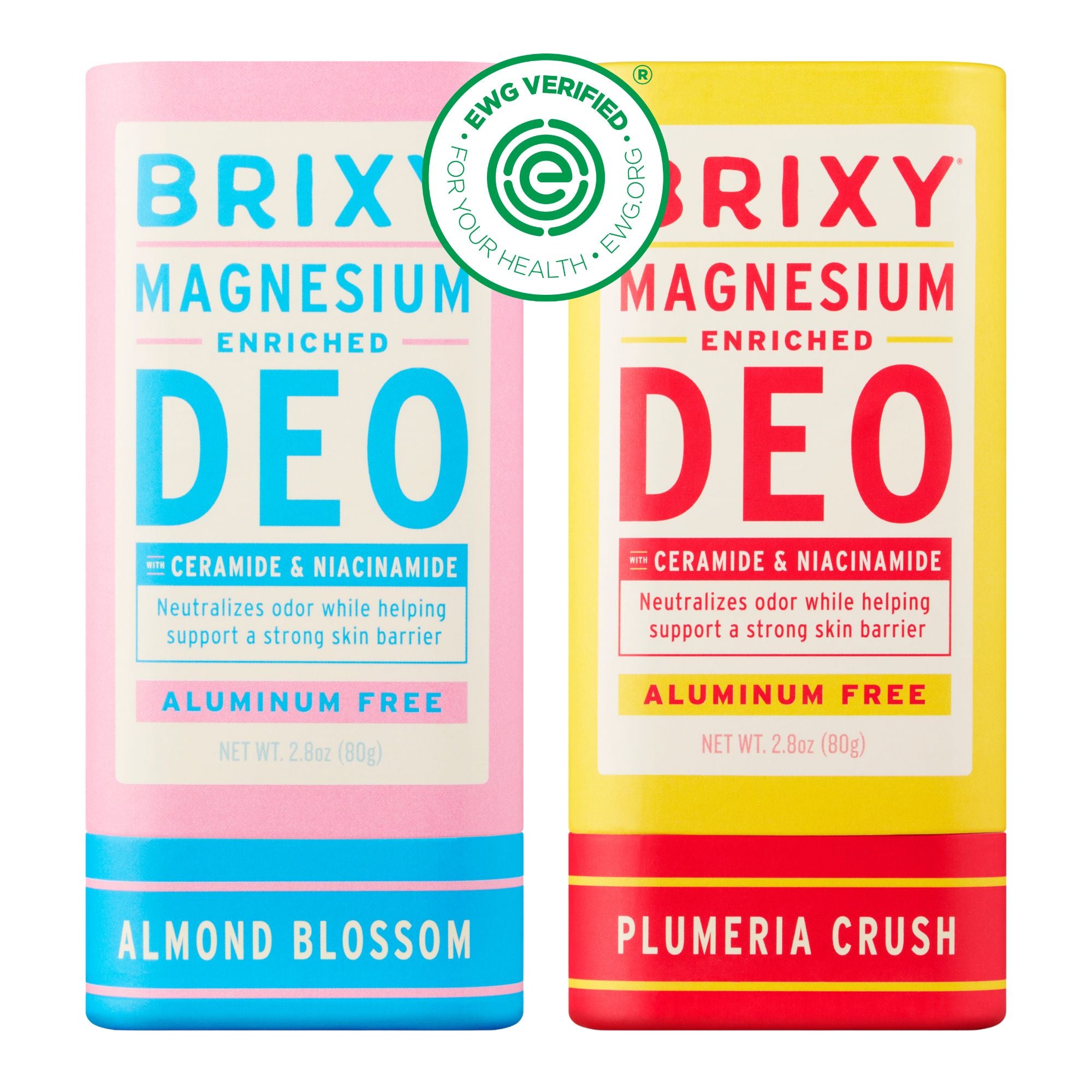 Magnesium Enriched Deo 2-Pack - Almond Blossom + Plumeria Crush