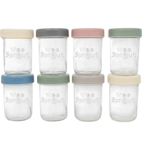 Glass Baby Food Storage Jars – 8 oz (Set of 8)