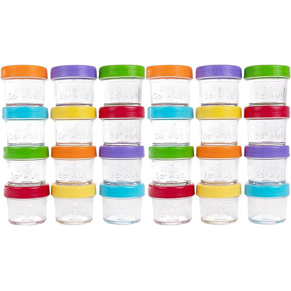 Glass Baby Food Storage Jars – 4 oz (Set of 24)
