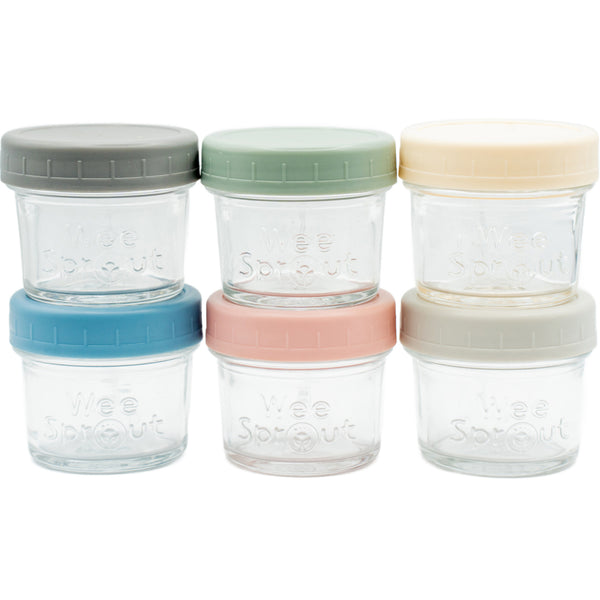 Glass Baby Food Storage Jars – 4 oz (Set of 6)