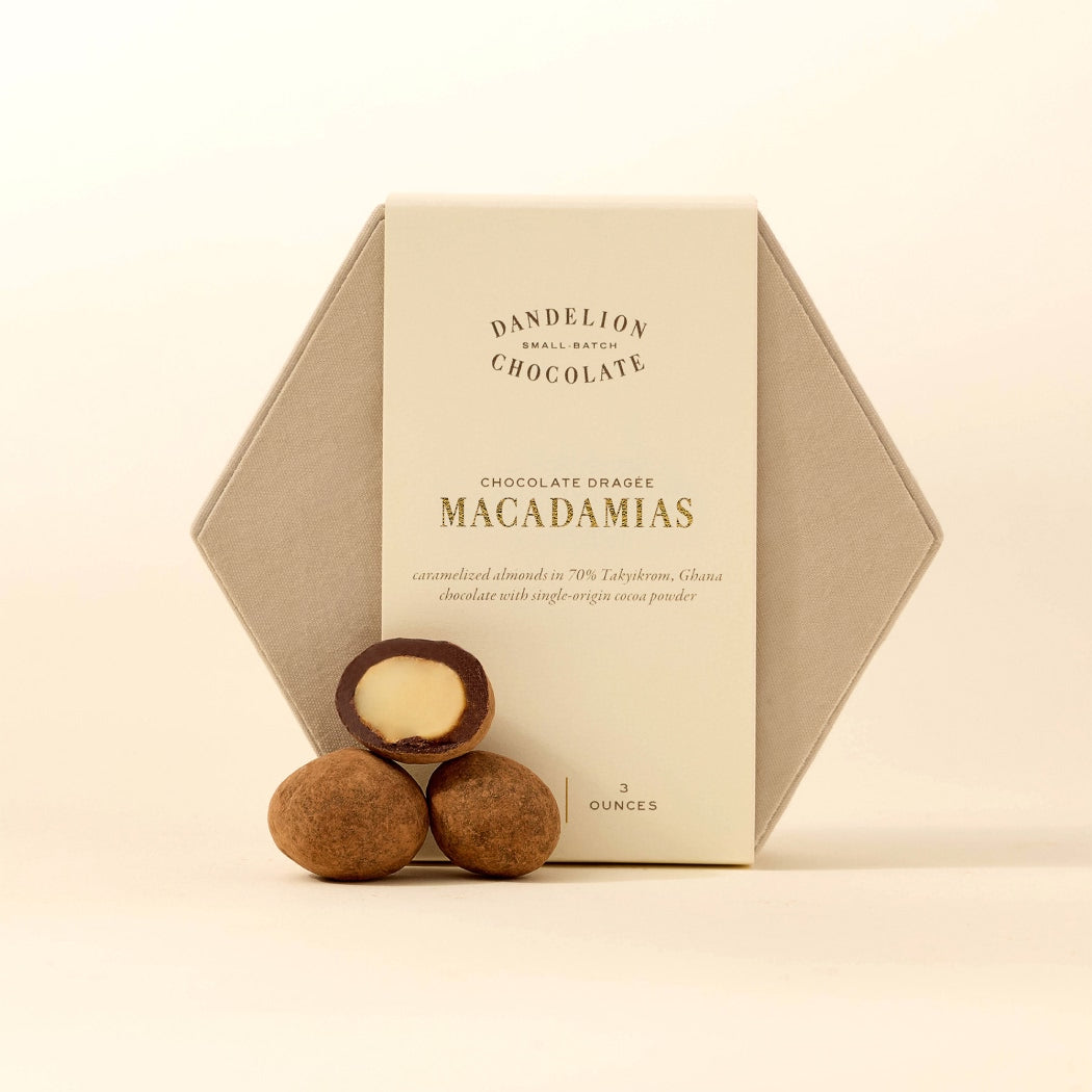 Chocolate Dragée Macadamias