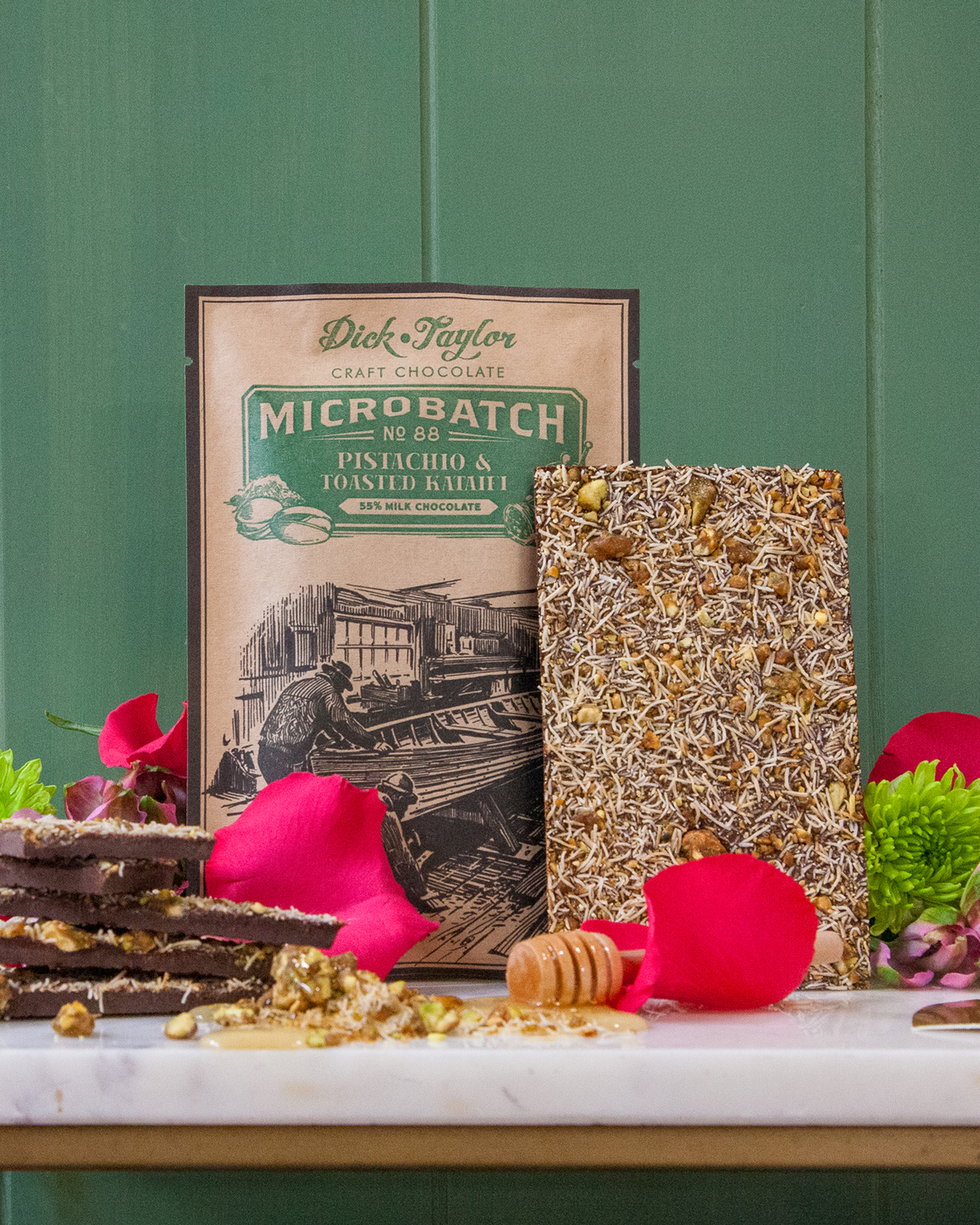Microbatch: Pistachio & Toasted Kataifi Milk Chocolate