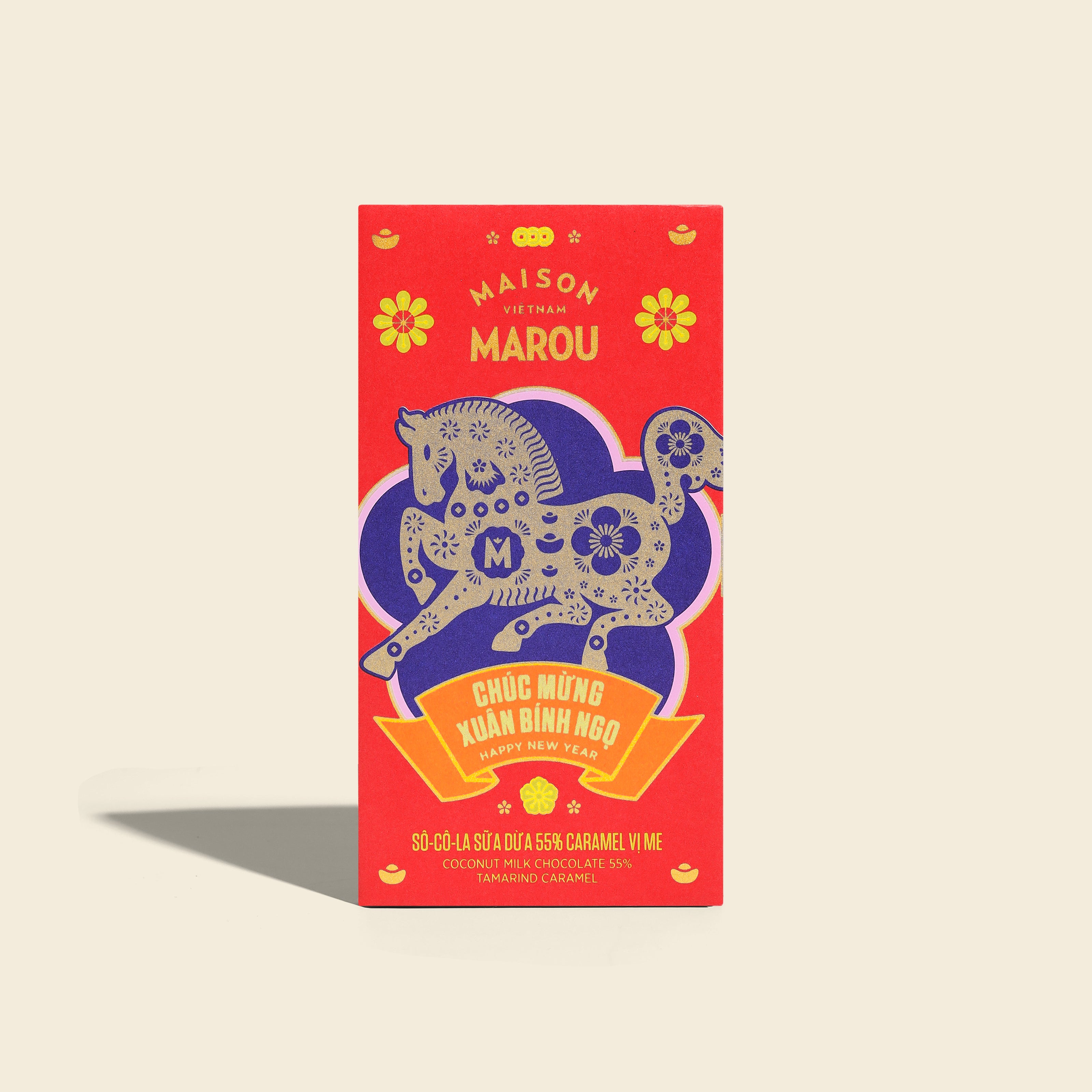 Coconut Milk Chocolate 55% With Tamarind Caramel Bar - Tet Edition