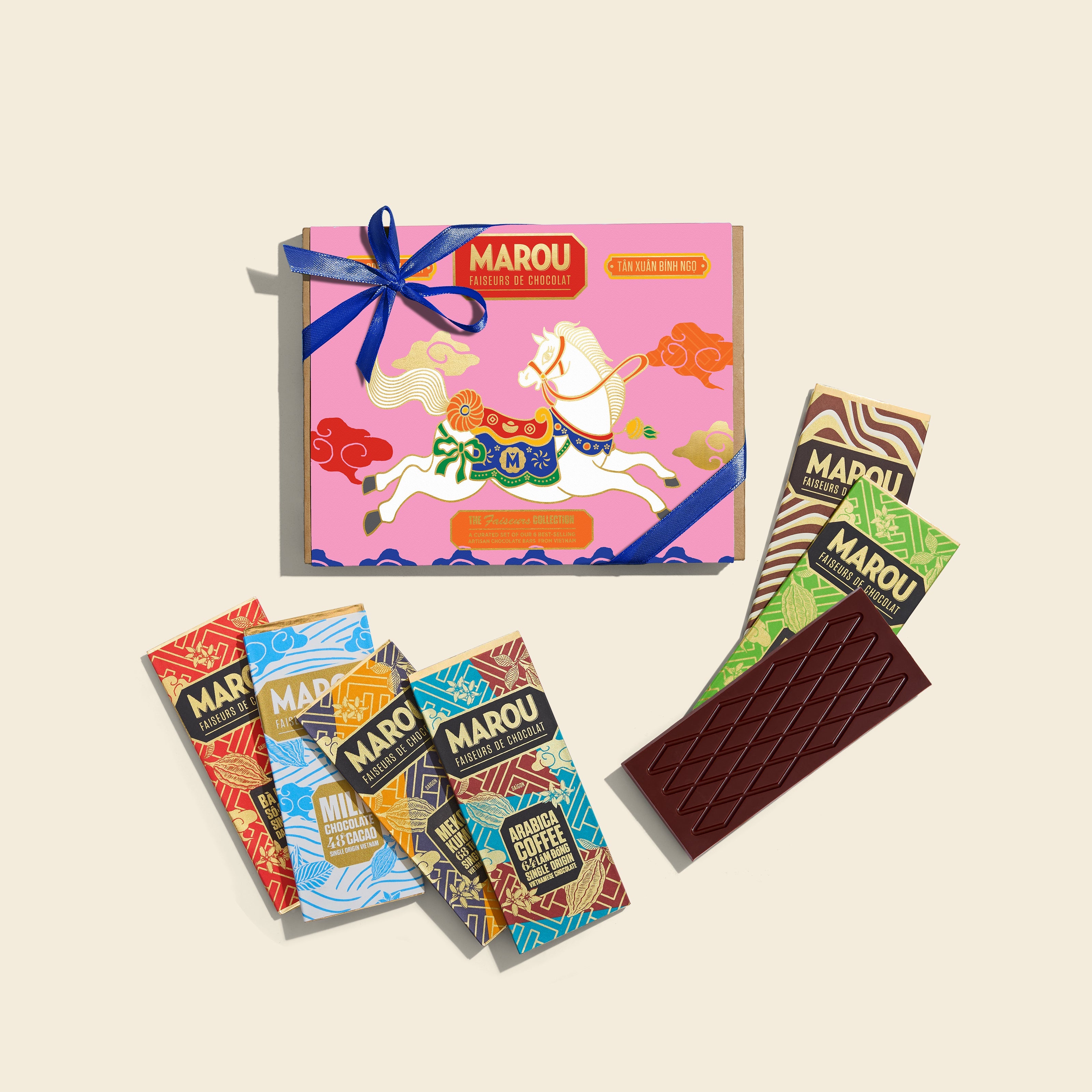 The Faiseurs Collection 6 Chocolate Mini Bars Gift Box – Tết Edition