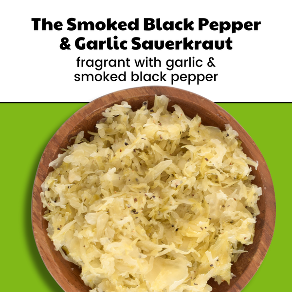 Smoked Black Pepper + Garlic Sauerkraut