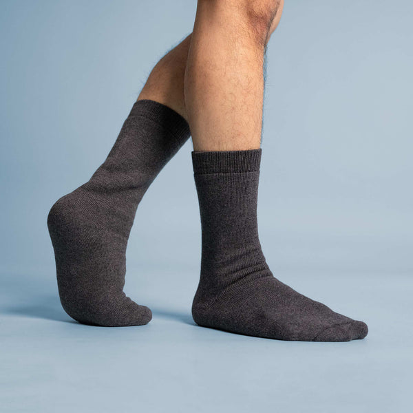 BRIDGETOWN 99.95% Organic Merino Wool Thick Terry Socks (0.05% Organic Elastic) (#1 Thickest Warmest, No Polyester, Certified Organic, Not Superwashed, No Nylon, No Elastane, No Plastic, No Synthetics) (100% Biodegradable)
