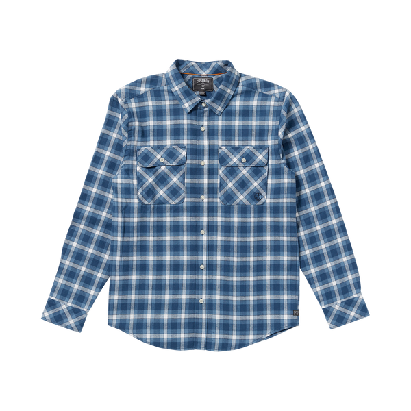 Night Raid Long Sleeve Flannel Shirt - Coronet Blue