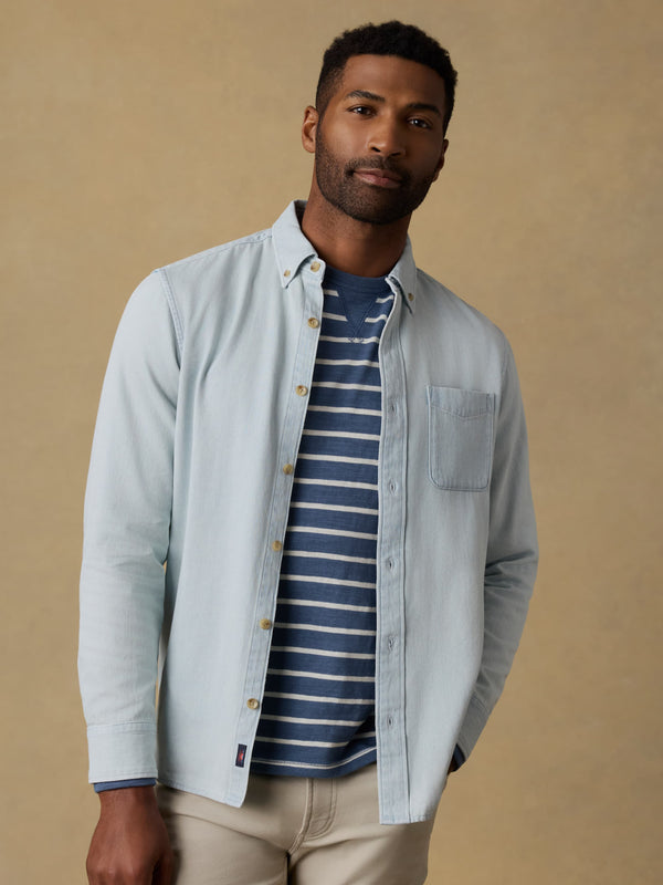 Organic Cotton Denim Shirt - Rocky River Wash