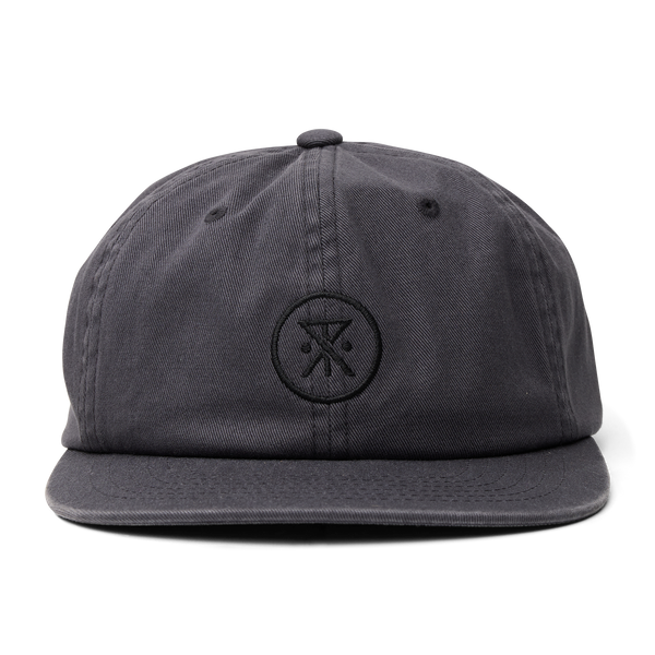 Made To Fade 6 Panel Strapback Hat - Washed Charcoal