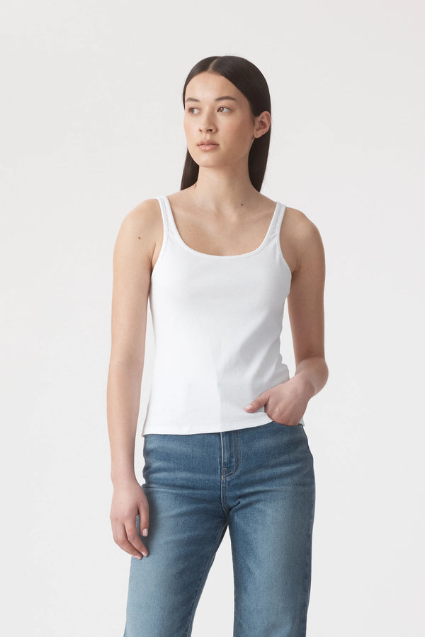 NEW | Mila Scoop Tank White