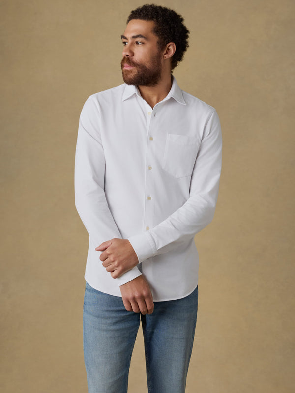 Costa Pique Shirt - Pure White