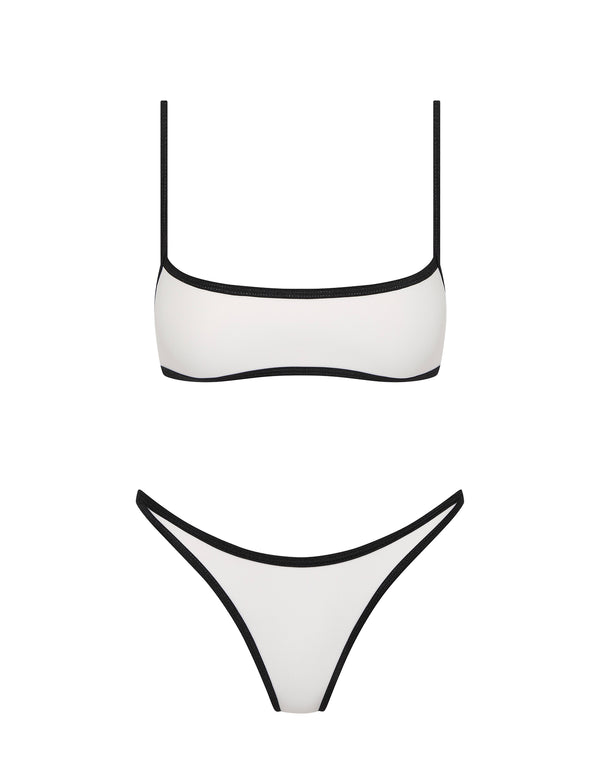 MIMA - PANDA WHITE Neoprene Crop Bikini Set