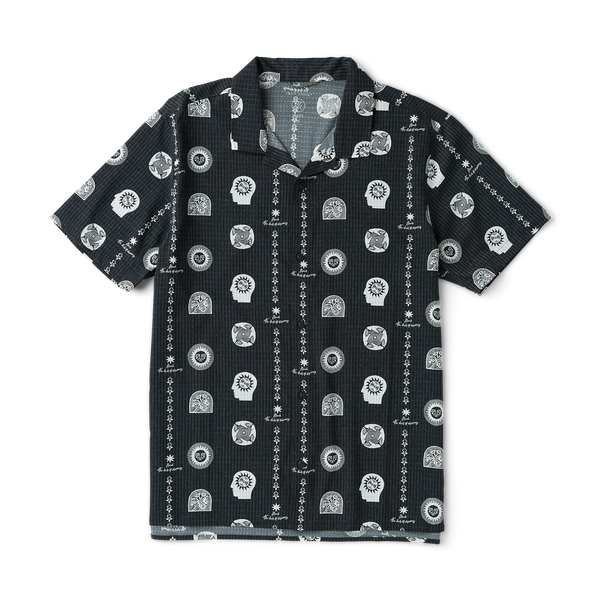 Bless Up Trail Button Up Shirt - Black Print