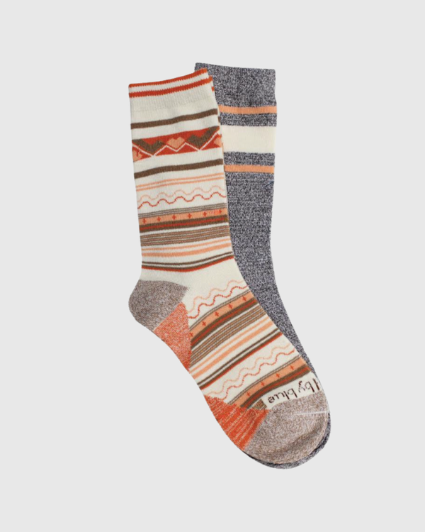 The Soft Hemp Aztec Crew Sock - 2 Pack
