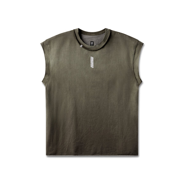 Tech Essential™ Cap Shoulder Cutoff - Olive Sun Fade