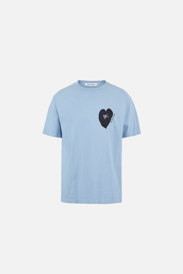 California Cotton Tee, Run in Love Light Blue