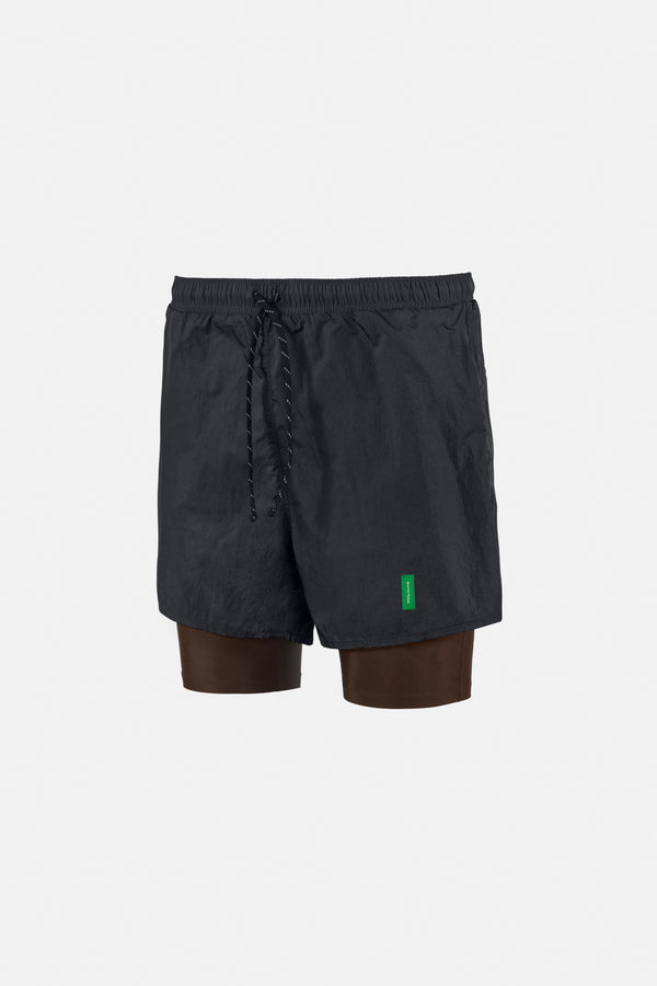 Ultralight Nylon Trail Shorts, Obsidian/Umber