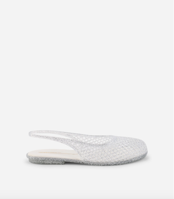 Nessa Jelly Slingback Ballet Flat in Crystal from Intentionally Blank