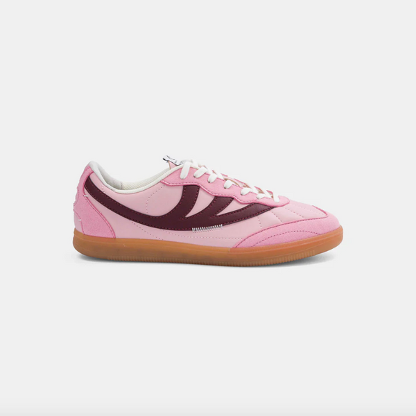 Flow Sneaker in Pink & Wine Corn Leather from MoEa