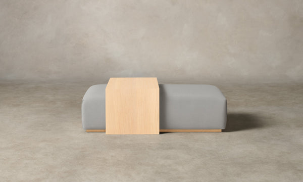 The Bowery Ottoman - Performance Woven Chenille Steel