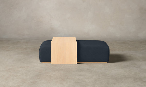 The Bowery Ottoman - Performance Linen Weave Bay