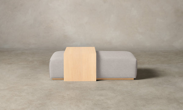 The Bowery Ottoman - Performance Linen Weave Cloud