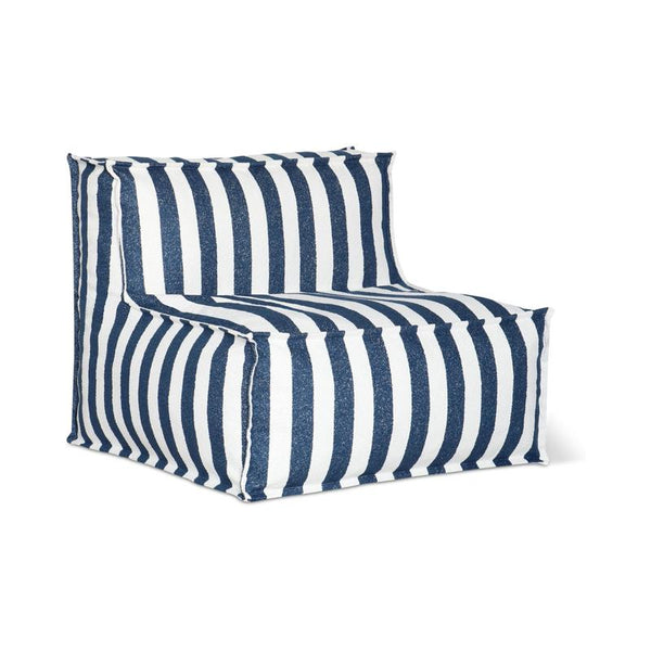 Make Waves Outdoor Armless Chair, Ocean Stripe