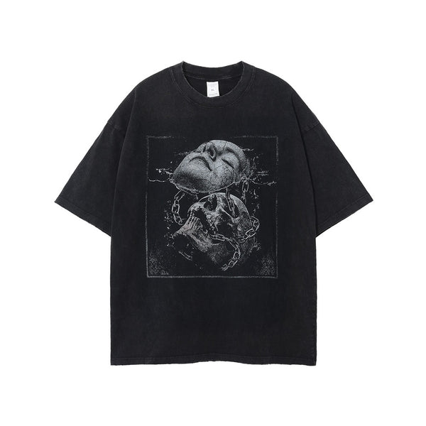 Skeleton Face T-shirt Streetwear