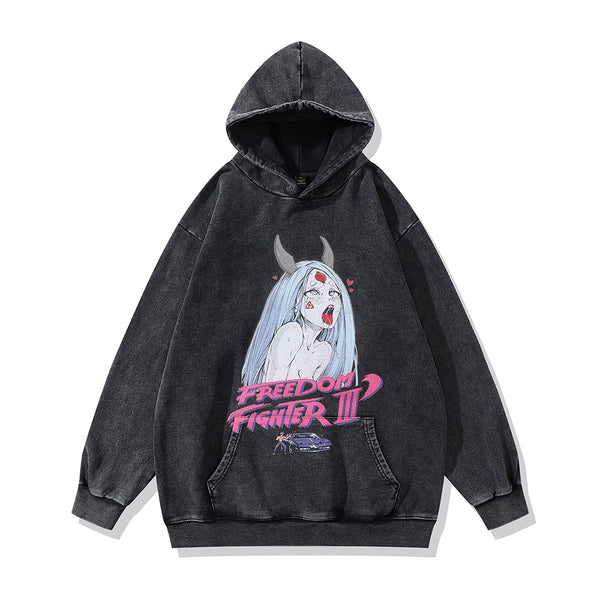 Oversized Vintage Japan Anime Hoodie Y2k Streetwear