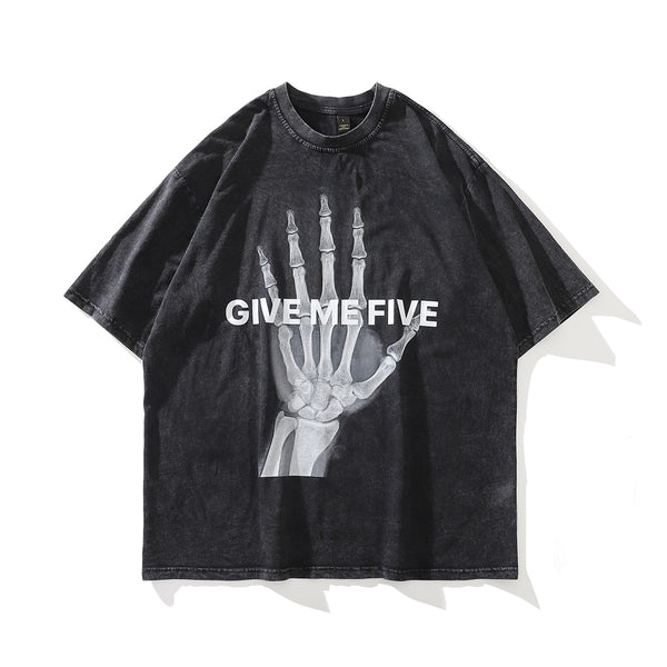 Oversize Goth T Shirt Streetwear Y2k
